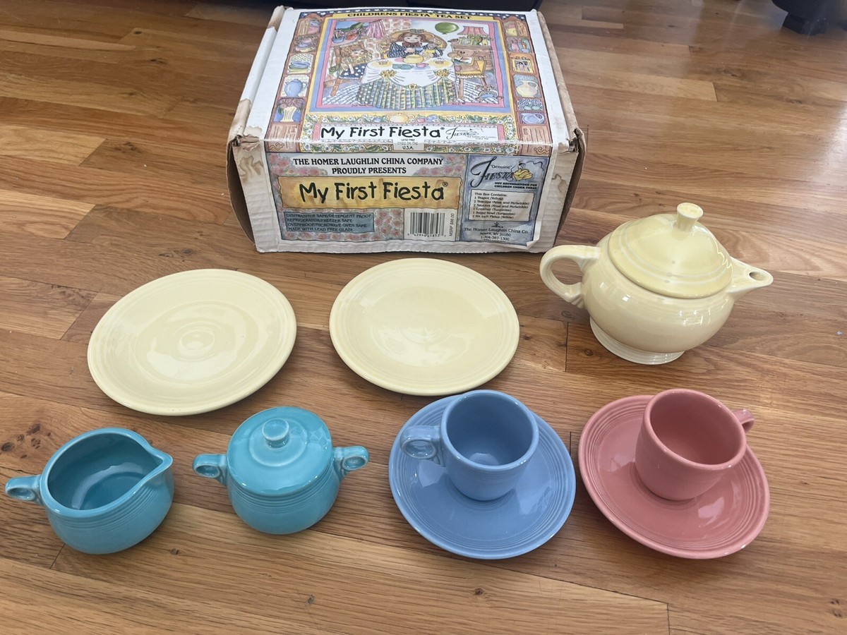 My First Fiesta Children's Tea Set NIB Retired Colors