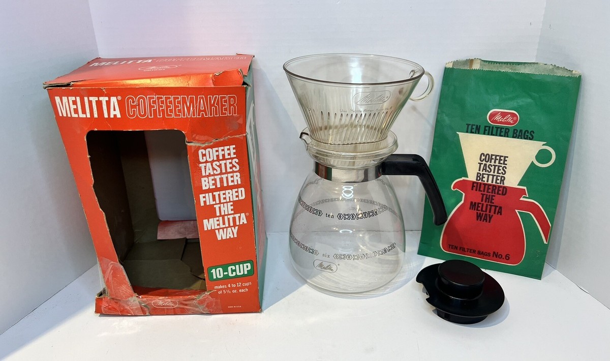 NOS Vintage Melitta Filter Drip Coffee Maker 4-12 Cup Never Used