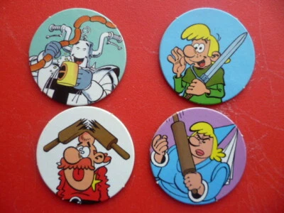 4 pogs publicitaires Robin DUBOIS - Turk et DE GROOT - LOMBARD 1996 - Photo 1/2