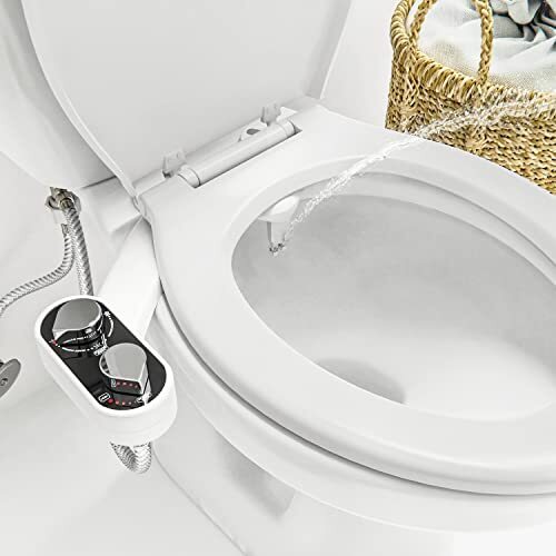 Clear Rear Bidet Attachment for Toilet Bidet with 2 Retractable Nozzles Bathroom - Picture 2 of 9