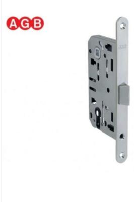 AGB MEDIUM EVOLUTION YALE HOLE ENTRY LOCK 50 BRASS AND SATIN CHROME