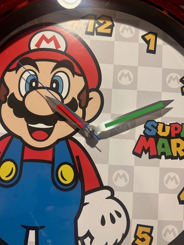 🍄 Nintendo ⭐ Reloj de Pared Coleccionable Analógico Super Mario Brothers Bros 12" 🆕 - Imagen 9 de 12