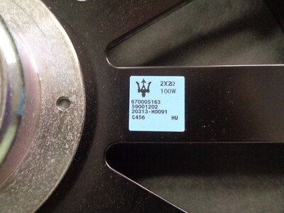 14-17 Maserati Ghibli Rear Sound Audio Speaker Subwoofer 670005163