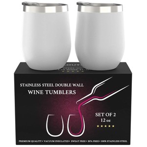 Stainless-Steel-Stemless-Wine-Glass-Tumbler-w-Lid-Insulated-Coffee-Cup-2-PACK