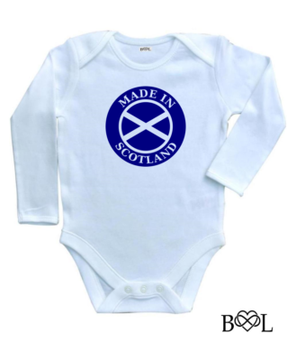 Baby Girls Made In Scotland Vest Bodysuit Babygrow Scottish Long