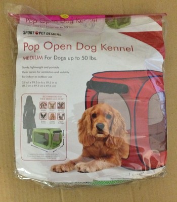 sport pet designs pop open dog kennel