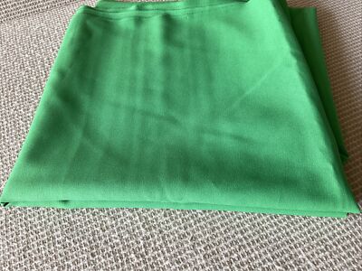 Vintage Retro Groovy Green Polyester Type Fabric 60's or 1970's Hippie Solid