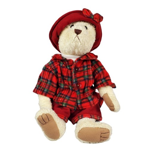 Wal-Mart Teddy Bear Plush Huggable Red Plaid Coat Shorts Hat w/Bow 21" Cuddly - Picture 7 of 7