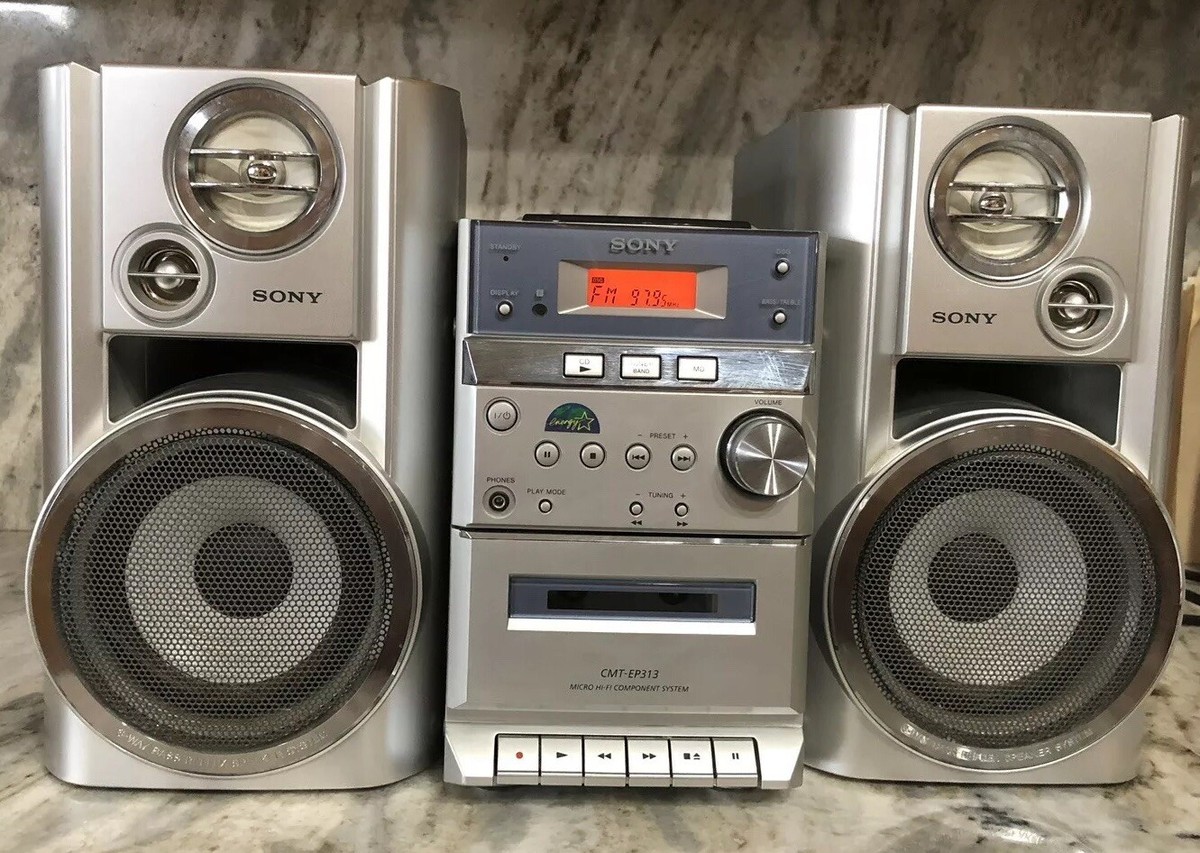 SONYオーディオコンポ Fixer Upper Sony HCD-EP313 Micro Hi-Fi Stereo System CD-Cassette