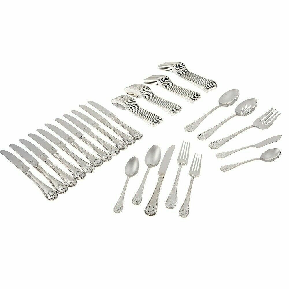 Service For 12 Stainless 18/10 Beading New