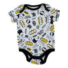 Boy Size 3-6M Bodysuit Batman Short Sleeved With Embellishment All Over