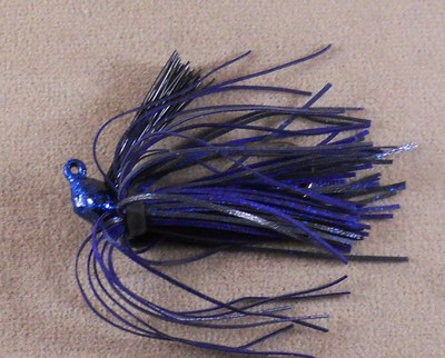 Esca Da Pesca DR Custom Flipping Jig 1/4 Oz, Colore Black Blue Flake, Modello FJ-21, Per Bass