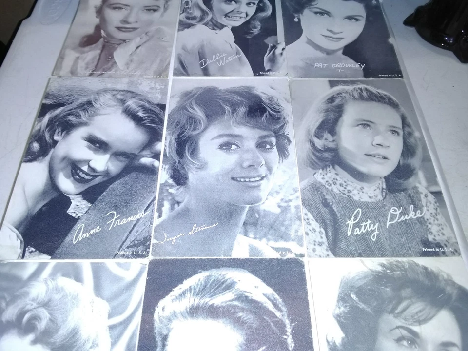 Lote de 9 Tarjetas de Actriz Años 60 Estrellas Arcade Exposición Suministro o Mutoscopio Foto 3 de 4