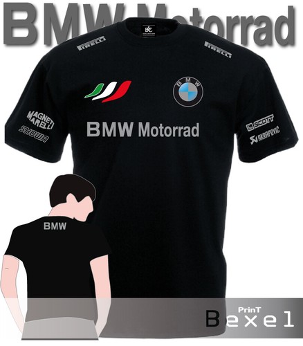 T Shirt Printed Bmw Motorrad 2 Motobike Racing Motorcycle Maglia Team  Cotone cln | eBay