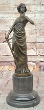 Greco Divinità Athena Elegante Femmina Guerra Classica Bronzo Marmo Statua Gift