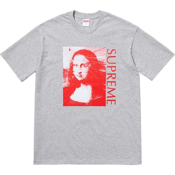 Supreme Mona Lisa Tee Pale Yellow Heather Grey S/S 18 | eBay