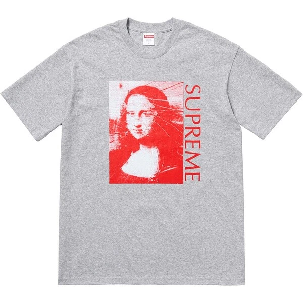 Tee shirt Supreme Mona Lisa jaune pâle gris bruyère S/S 18