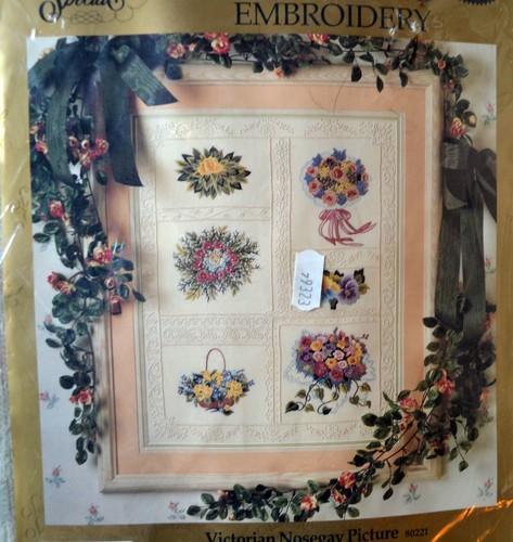 CANDAMAR Something Special Cross Stitch Kit - VICTORIAN NOSEGAY PICTURE 18 x 14" - Picture 3 of 7