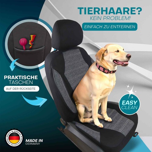 Fundas de asiento de coche Prime adecuadas para Toyota Auris E150 desde 2007-2012 (negro) | NUEVO - Imagen 7 de 12