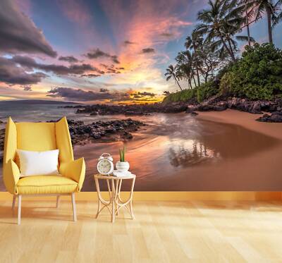 Sonnenuntergang von Secret Cove Maui Tapete Wandbild abnehmbar abziehbar abziehen & kleben