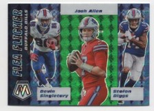 2020 Panini Mosaic Flea Flicker Green Prizm Singletary/Allen/Diggs Buffalo Bills