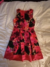 Eliza J flowers dress colorful pink/ fuschia..size 6