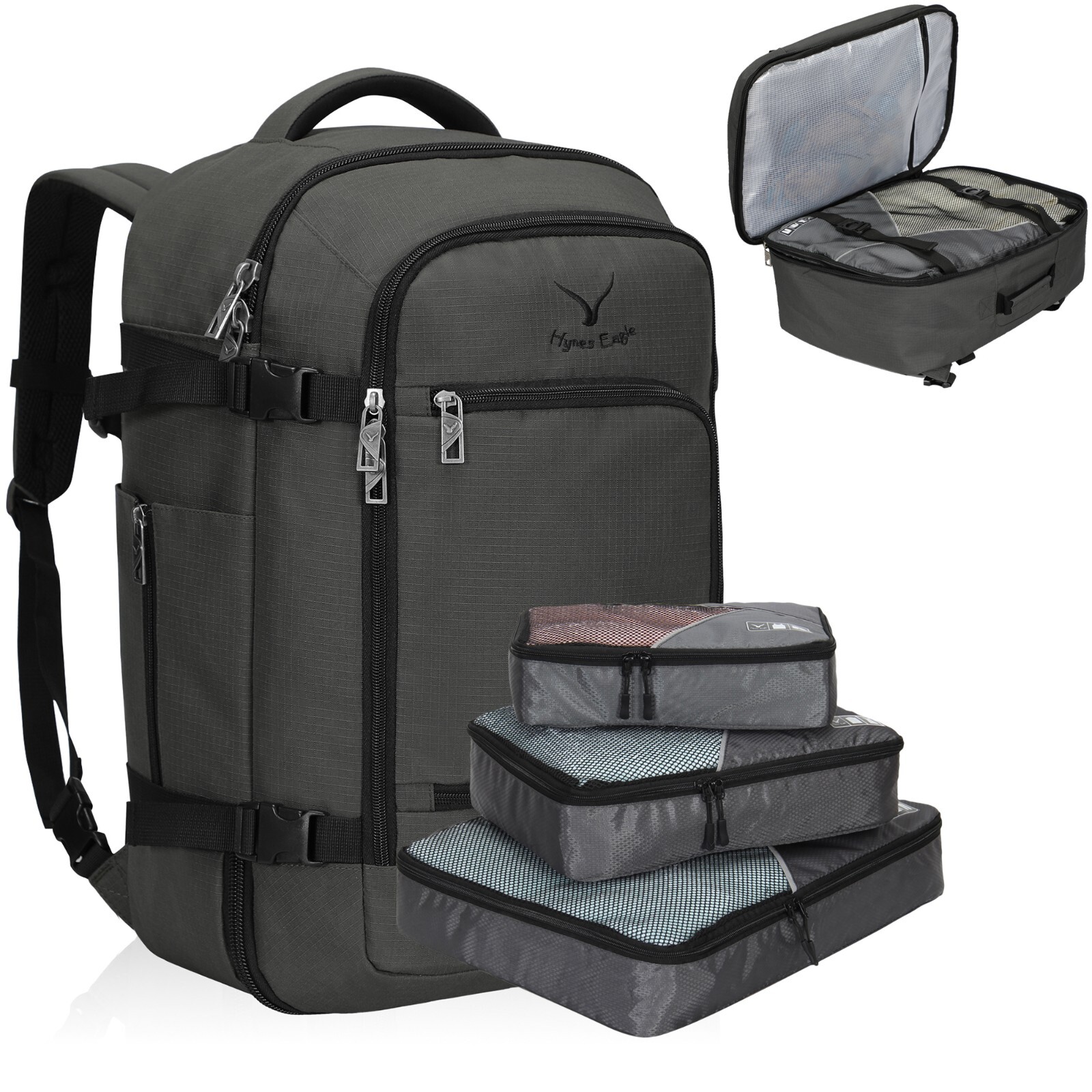 Hynes Eagle Travel Backpack 40L Cabin Approved Carry on  Wit