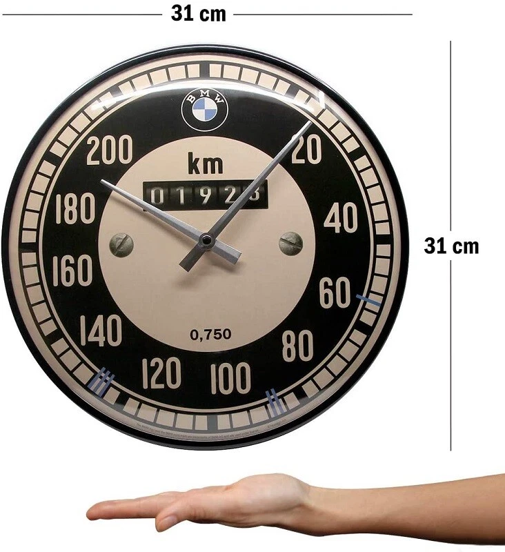 BMW Car Speedometer Wall Clock 31cm - Officially Licensed by Nostalgic Art - Image 2 of 4
