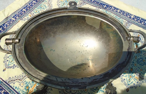 Breakfast Warmer Hukin Heath Domed Roll Top England 14 ” Long Silverplated - Picture 3 of 14