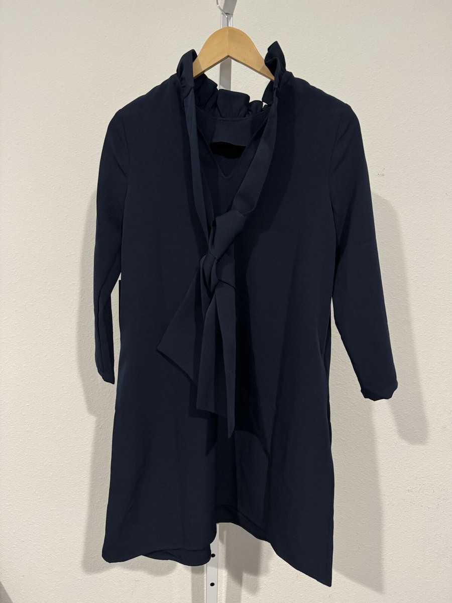princess polly baby blue dress Tuckernuck pomander place navy main image 0