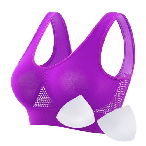 Women Bro Plus Size Bra 5XL - S Wireless Padded Running Fitness Yoga Sports - Picture 47 of 54
