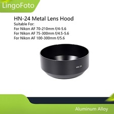 HN-24 Metal Lens Hood for Nikon AF 70-210mm f/4-5.6 , AF 75-300mm f/4.5-5.6 Lens