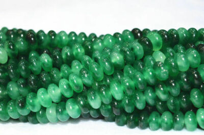  New 5x8mm Green Emerald Abacus Gemstones Loose Beads 15'' #KH177 