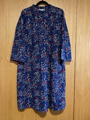 Only Necessities Ladies Cardinal Flannel Ruffled Neck MIdi