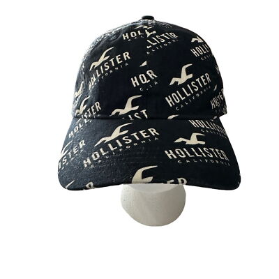 VTG Hollister strap back adjustable navy blue baseball hat cap - Main Image