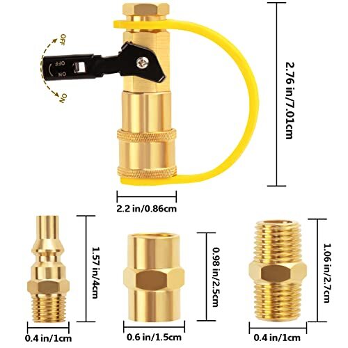 1/4" Wohnmobil Propan Schnellkupplungsadapter für Propanschlauch, Schnellkupplung oder Trennung - Bild 6 von 6