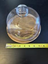 Glass Display Dome with Wood Base 7 inches wide, 5 inches tall