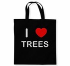 Trees I Love Tote Bag Reusable Cotton Shopping Bag