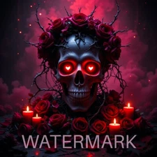 Digital Image Picture Photo Wallpaper Background Gothic Skull Art 3D