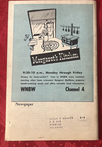 1952 Rare Regional Wash Dc-Baltimore Tv Guide Ed Sullivan- Paul Winchell Vintage - Picture 2 of 8