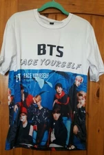 BTS - Face Yourself with Pictures Unisex Size Large 100% Polyester - HTF