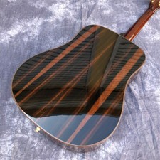 Tastiera chitarra acustica abalone ebano in legno massello 41" Cedar Top corpo cocobolo
