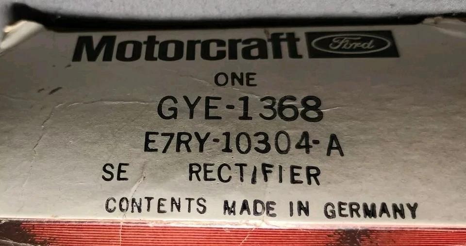 FORD NOS MOTORCRAFT SE RECTIFIER KIT GYE-1368 / E7RY-10304-A GERMANY - Image 3 of 4