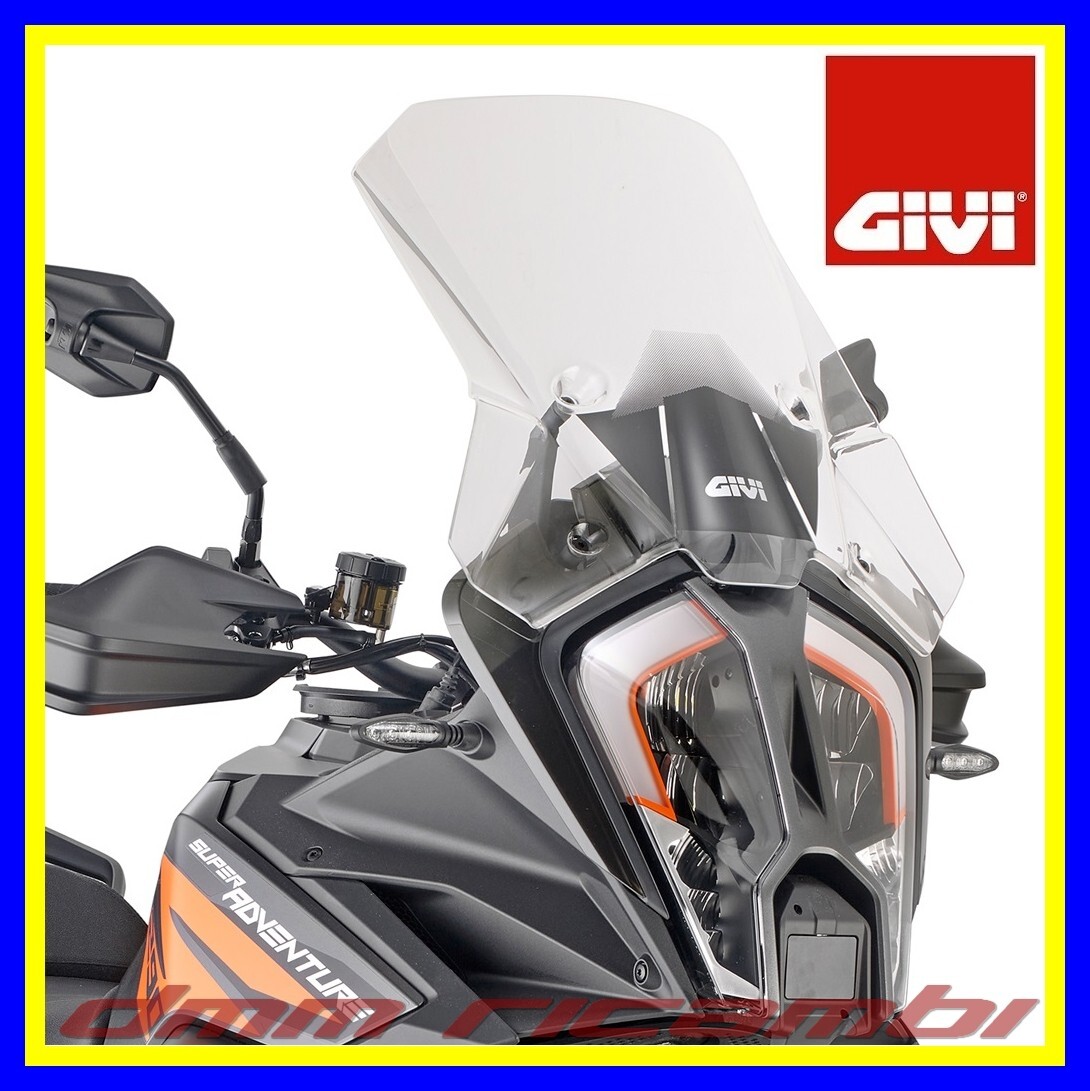 Cupolino rialzato GIVI KTM 1290 SUPER ADVENTURE S 2021 2022 2023 Trasparente