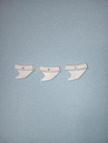 3 White Lego 87745 Technic Curved Connector with Fin Atlantis Hero Factory Chima - Picture 5 of 20