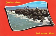Postcard Greetings From Rock Bound Maine ME