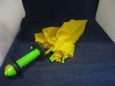 Retro 1990 Teenage Mutant Ninja Turtles Yellow Kid's Umbrella Raphael Endpiece