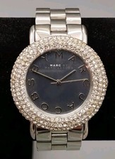Marc by Marc Jacobs Watch Marci Pave Crystal Mirror Dial MBM3190 37mm New Batt