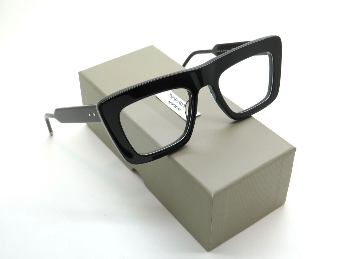 THOM BROWNE TBX415-52-01 BLK Black Authentic 52mm Eyeglasses THOM BROWNE TBX415-52-01 BLK Black Authentic 52mm Eyeglasses