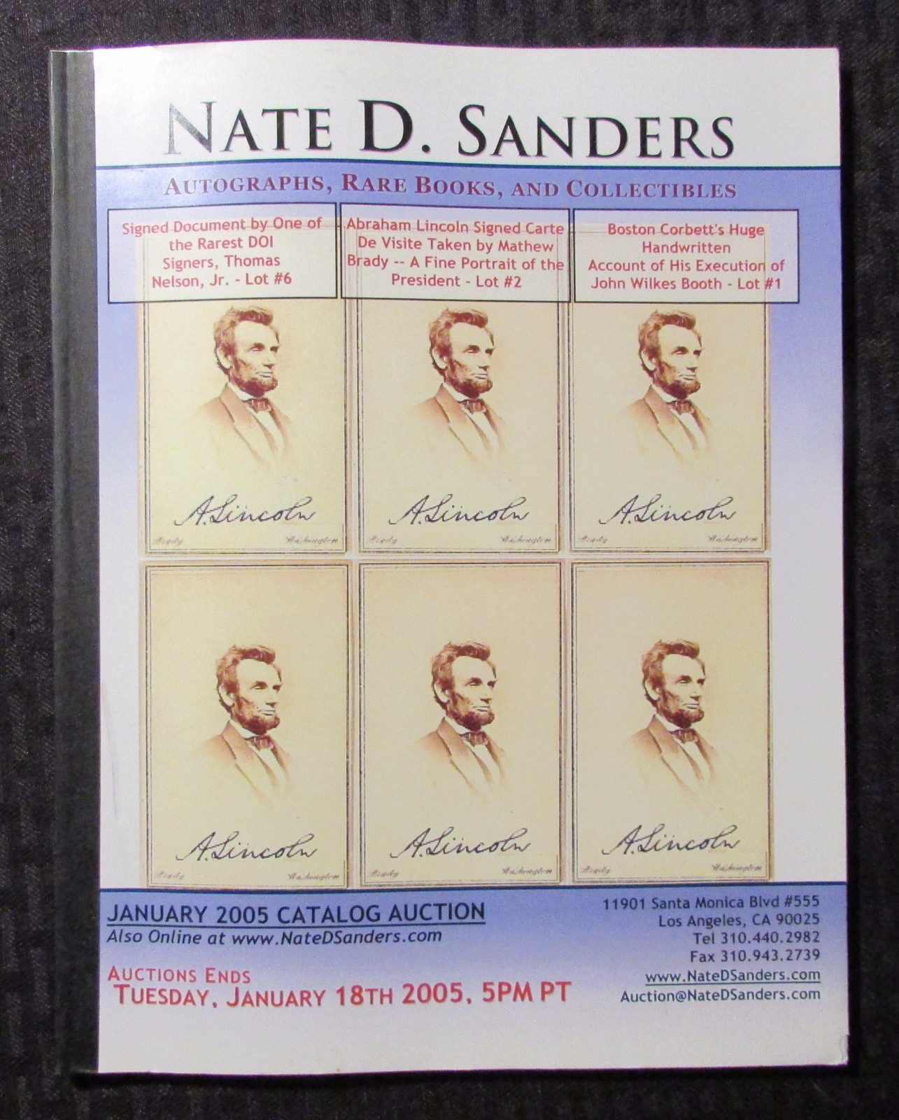 2005 Jan Nate Sanders Autographs Rare Books & Art Auction Catalog FN 6.0 |  eBay